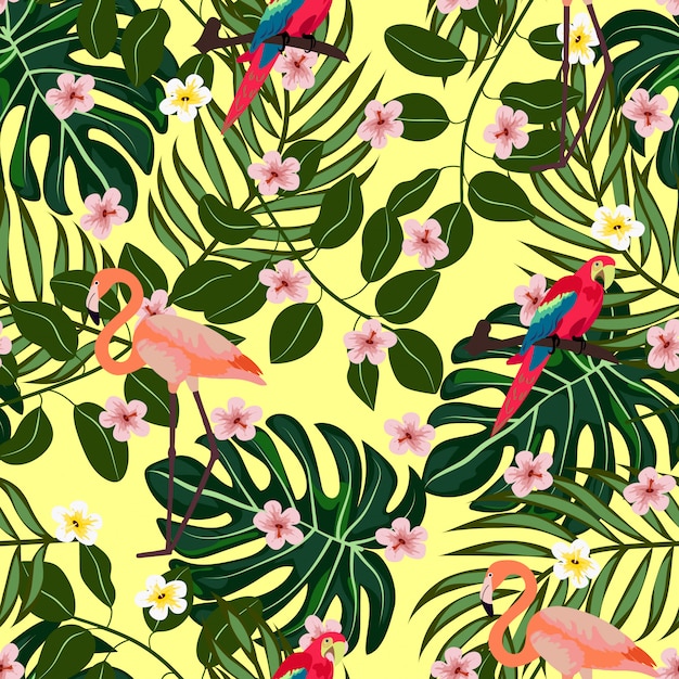 Tropical seamless pattern 