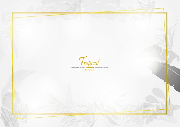 Tropical shadow leafs template with white backgroundNature templategreen vector backgroundEPS10