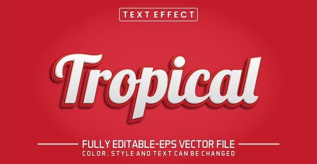 Tropical text editable text effect