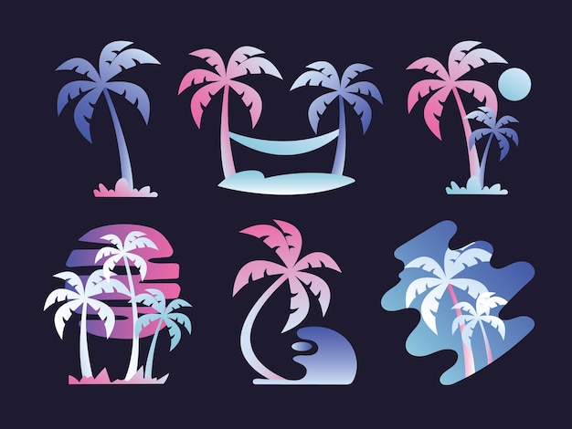 Vector tropical trees gradient element