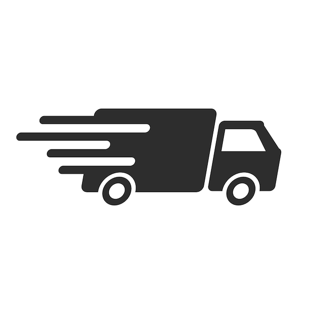 truck car fast delivery icon vector