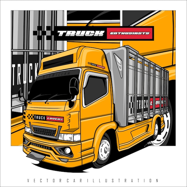 TRUCK CAR ILLUSTRATION, READY FORMAT EPS 10