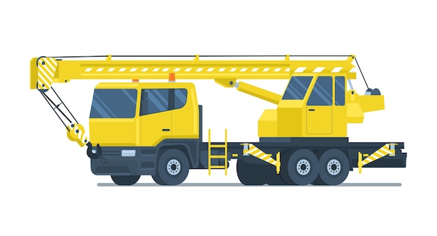 Truck crane isolated Vector illustration