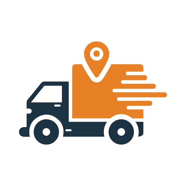 Truck delivery icon Simple color vector