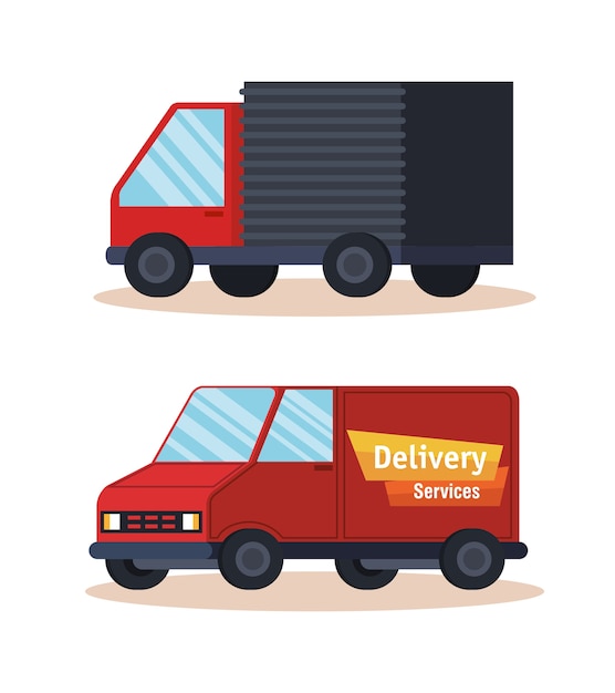 truck delivery service icon