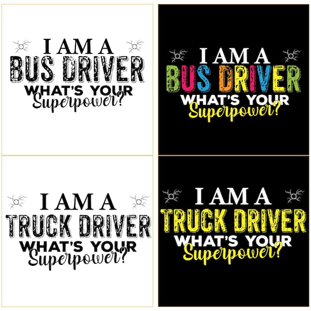 truck driver t shirt design or driver t shirt design