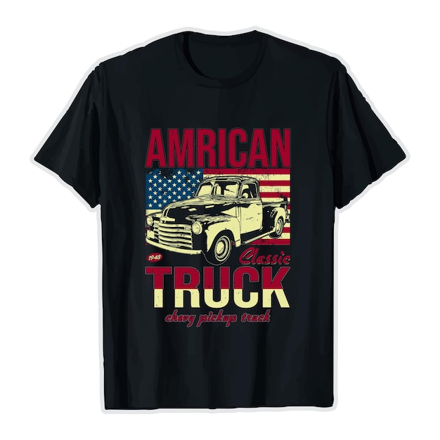 Truck Driver TShirt Design Truck Vector tshirt tshirt graphics American trucker tshirt custom