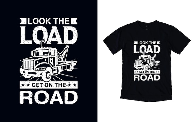 Truck driver tshirt design vintage tshirt design vector