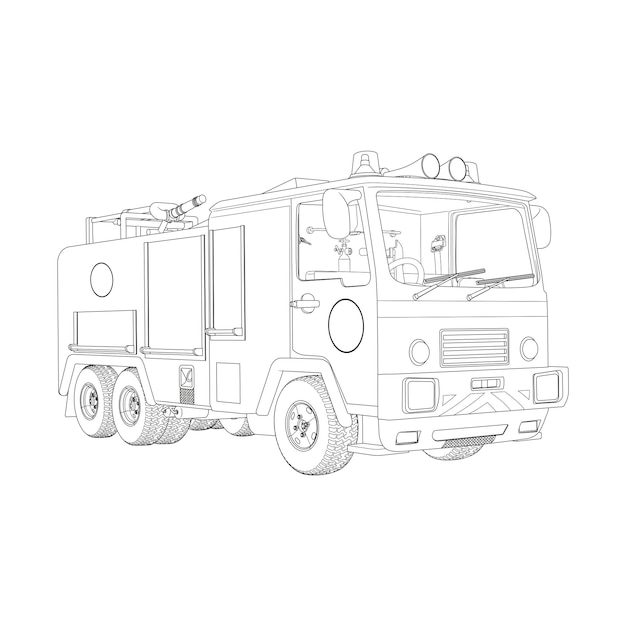 Truck Fire Rescue water tank truck