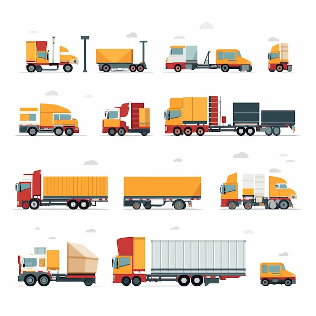 Vector truck illustrations