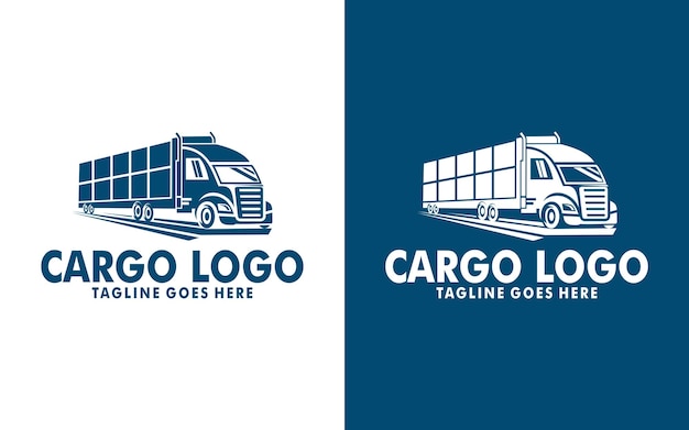 Truck logo design vector Truck cargo logistic delivery logo template