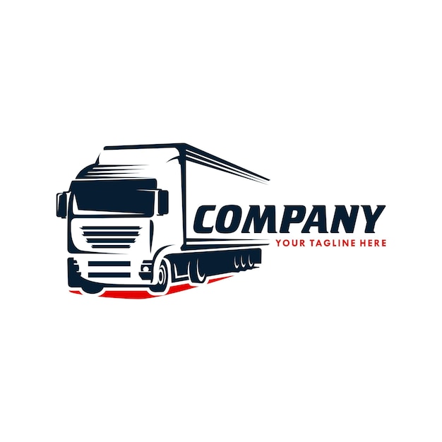 Truck logo design on white background