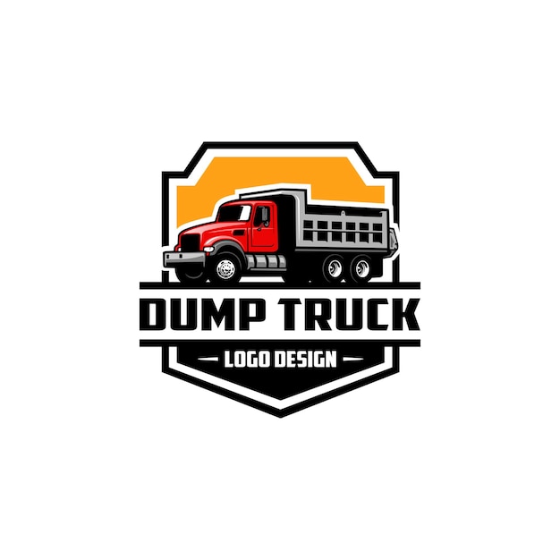 Truck logo  dump truck logo vector isolated