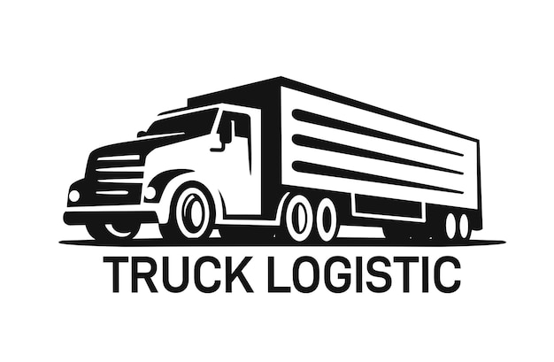 Truck logo template for delivery or logistic.