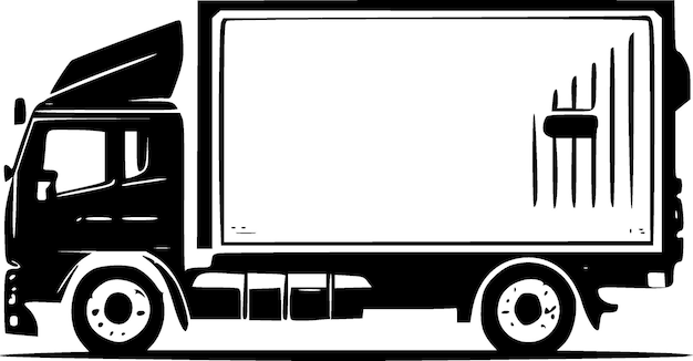 Truck Minimalist and Flat Logo Vector illustration