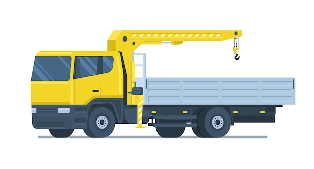 Truck mounted crane isolated Vector illustration