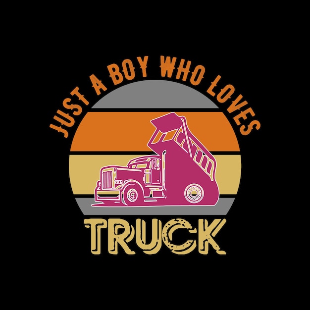 Vector truck t-shirt design