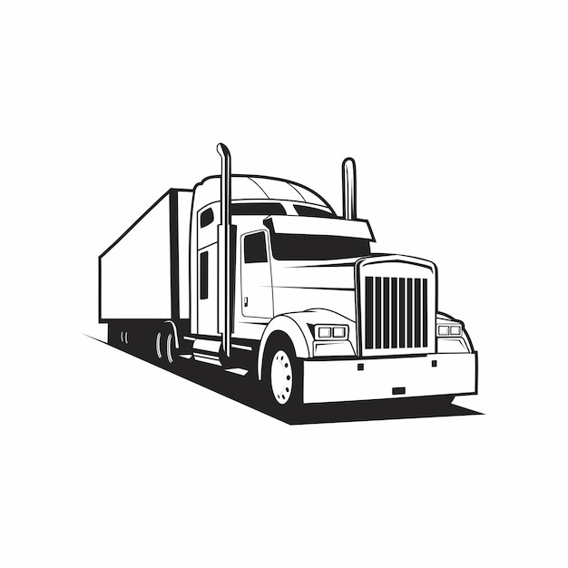 Truck trailer silhouette