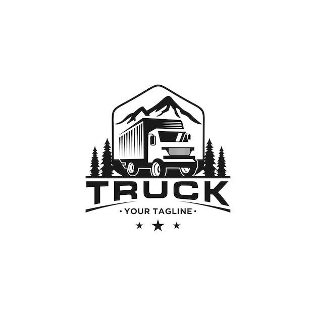 Truck Transportation Logo Stock Vector Template