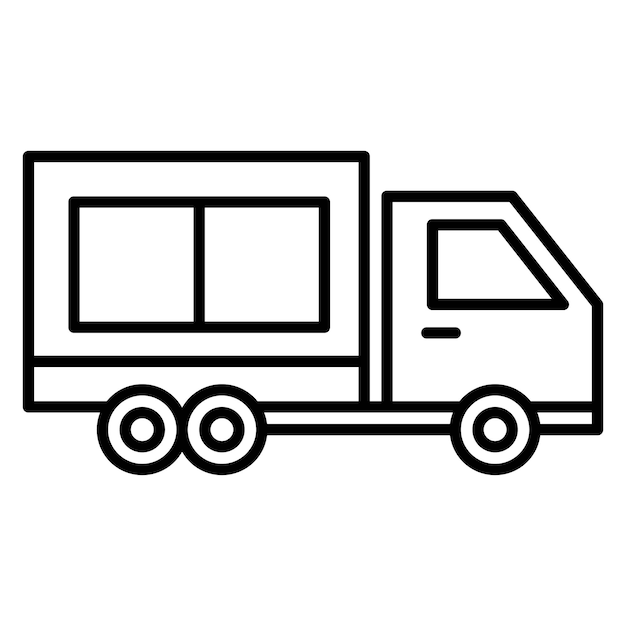 Truck Vector Illustration Style