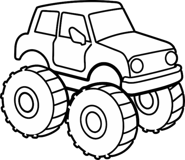 Truck vector Jeep Car road car vector illustration design