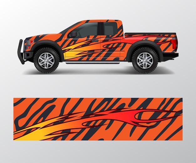 Truck And Vehicle car racing graphic for wrap and vinyl sticker