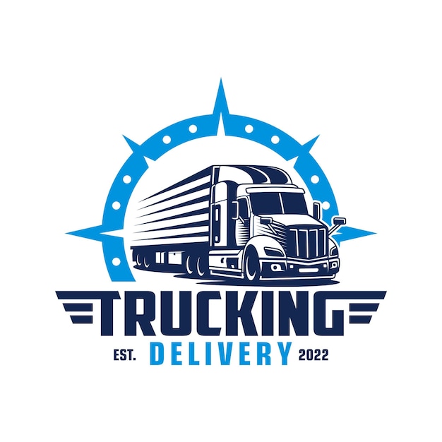 Trucking company logo template