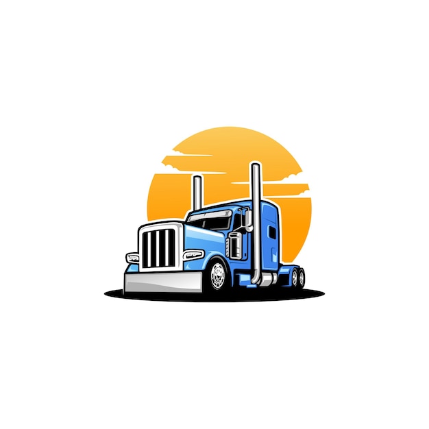 Trucking logo Premium vector logo design isolated Ready made logo concept