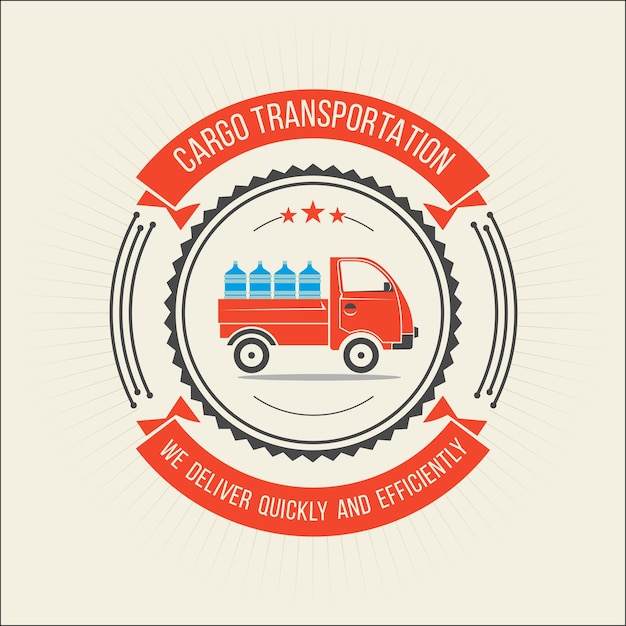 Trucking, vector logo, vintage.