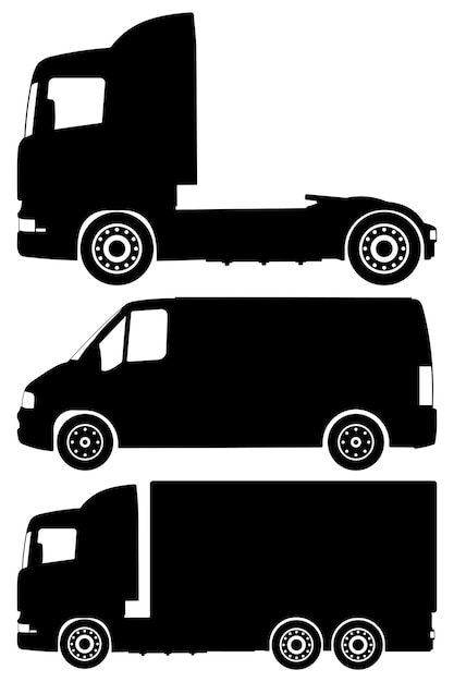 Trucks vector set