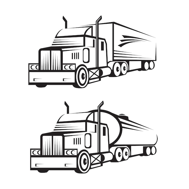 trucks with trailer and tank