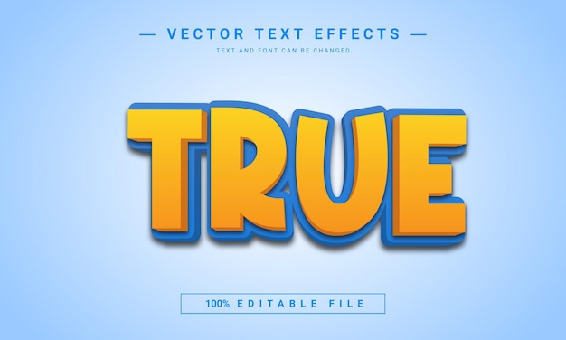 True 3d editable text effect 