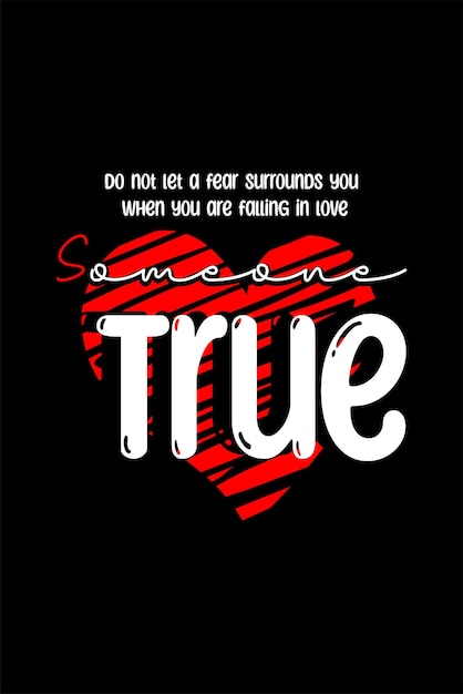 true love tshirt design vector typography text design Premium Vector