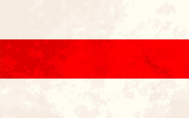 True proportions New Belarus flag with grunge texture