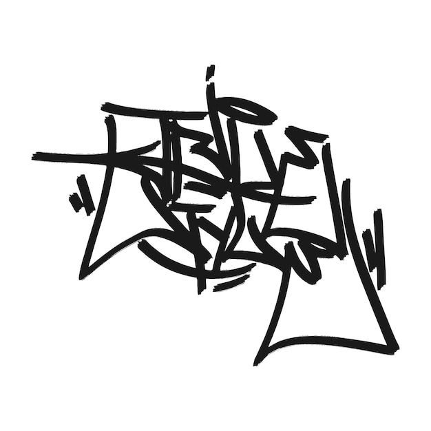 true styl Black graffiti tag lettering marker ink paint