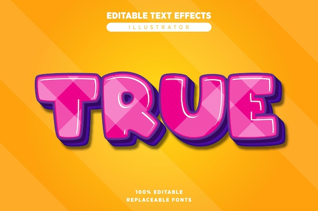 True Text effect aditable