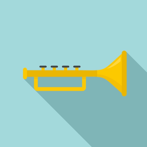 Trumpet icon Flat illustration of trumpet vector icon for web design