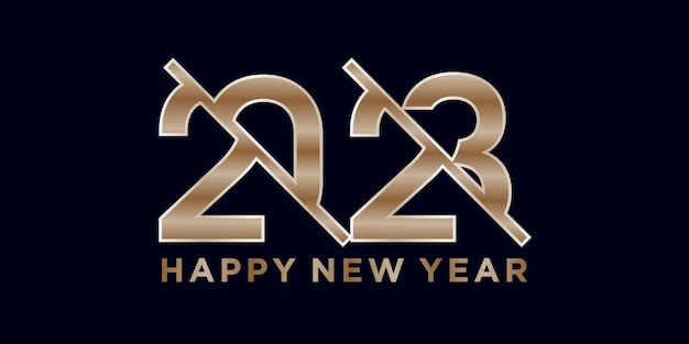 Truncated number 2023 year 2023 logo new year logo