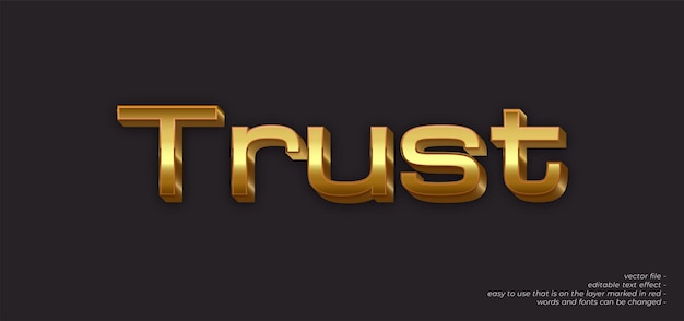 Trust custom text 3d style editable text effect