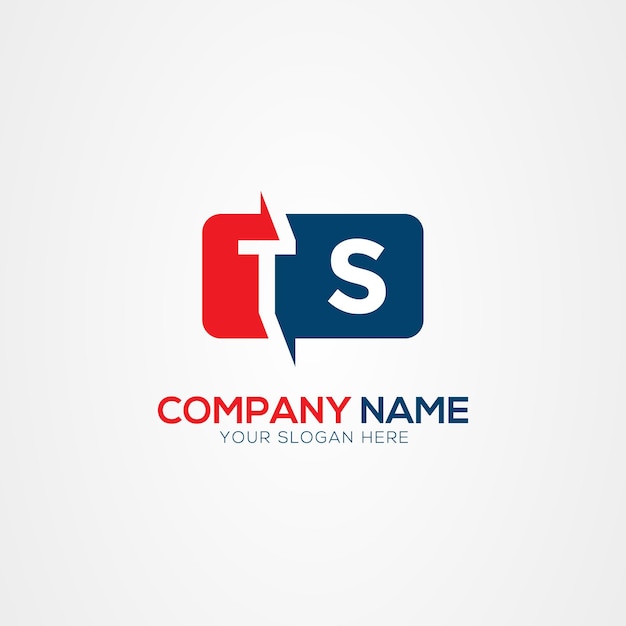 Vector ts or st creative modern letters logo design element