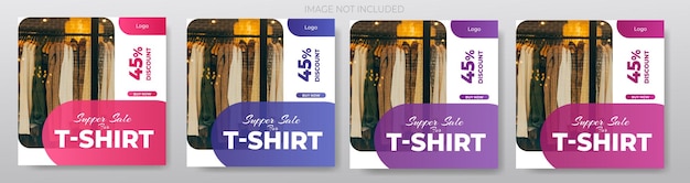 TShirt Business Social Media Post or square banner template design