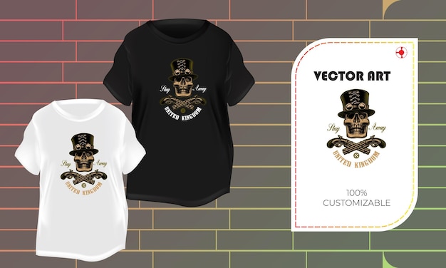 Tshirt design custom tshirt UK skull Vintage Design graphics