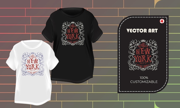 Tshirt design custom Tshirts new York Vintage Clothing apparel vector illustration