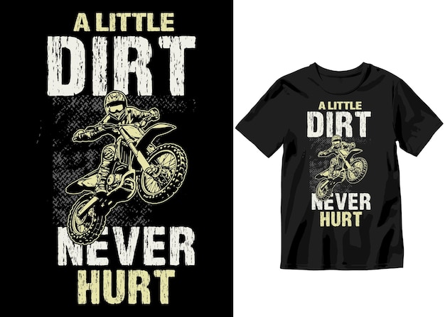 Tshirt design slogan typography Vintage dirt Biking junkie with motocross vintage illustration