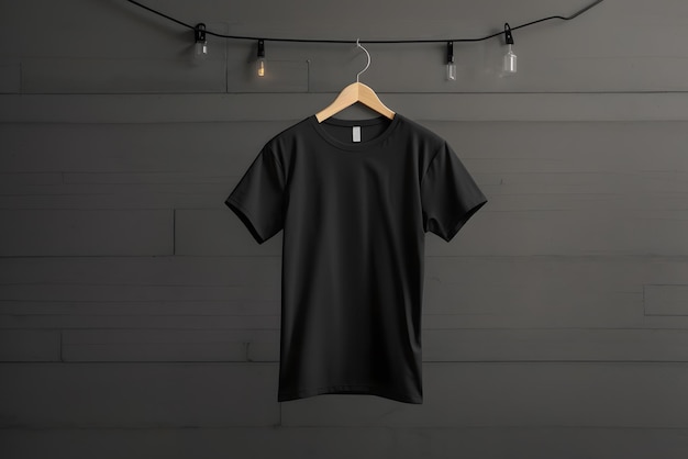 Vector tshirt design template concept men perfect body wear the black tshirt mockup template design