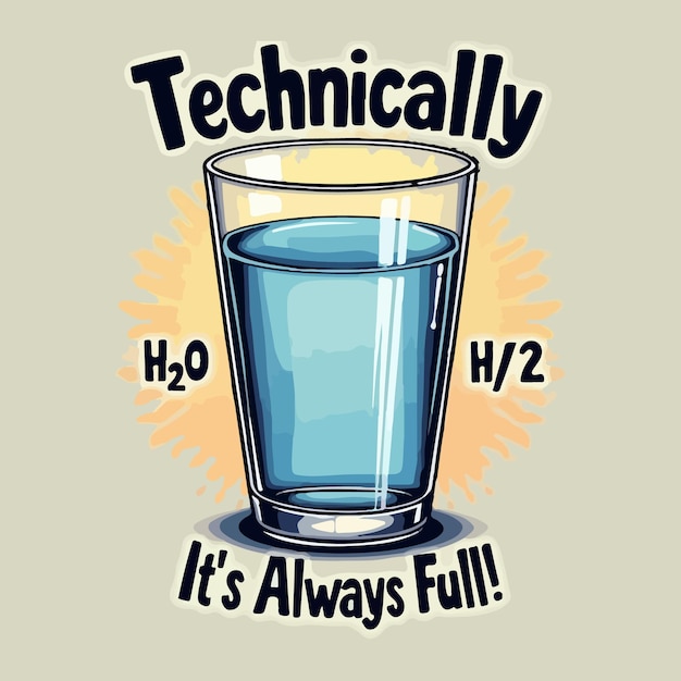 a tshirt design that says technically its always full