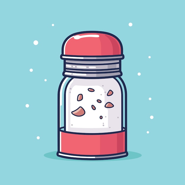 Tshirt design vector simple flat salt shaker