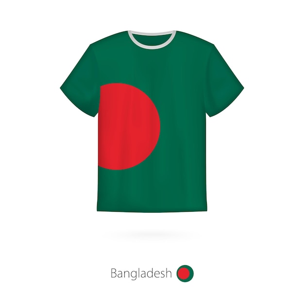 Tshirt design with flag of Bangladesh Tshirt vector template