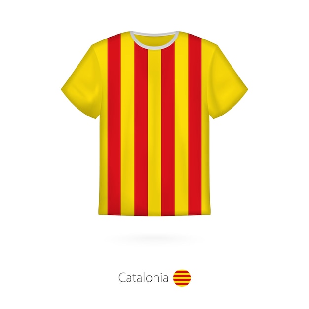 Tshirt design with flag of Catalonia Tshirt vector template