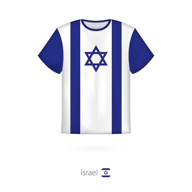 Tshirt design with flag of Israel Tshirt vector template